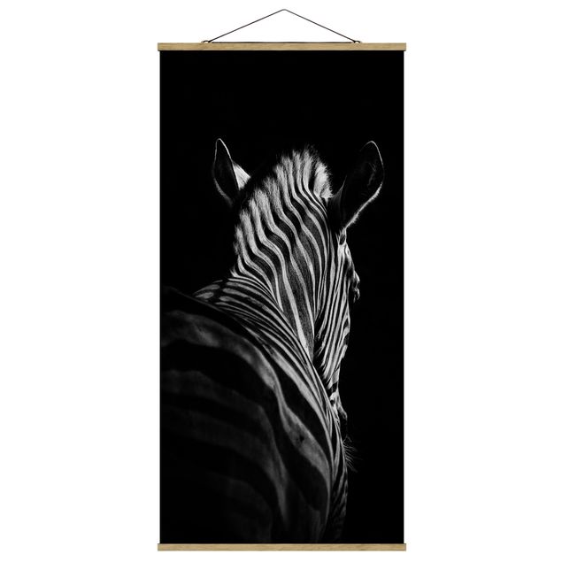 Cuadros animales Dark Zebra Silhouette