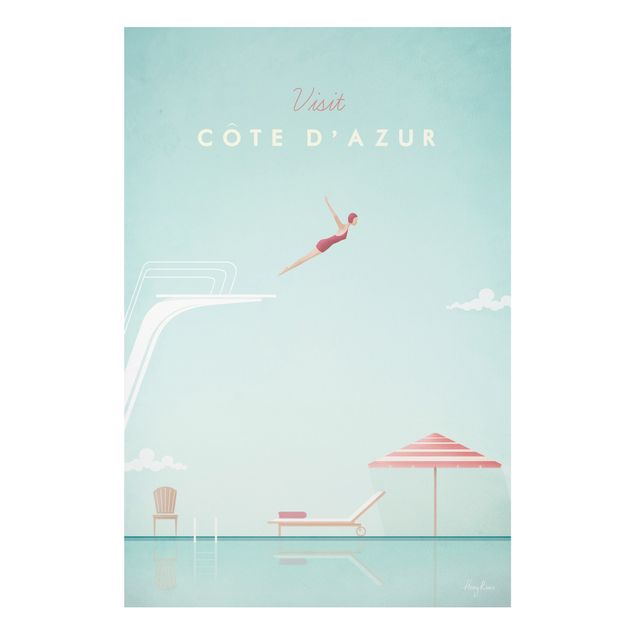Cuadro con paisajes Travel Poster - Côte D'Azur