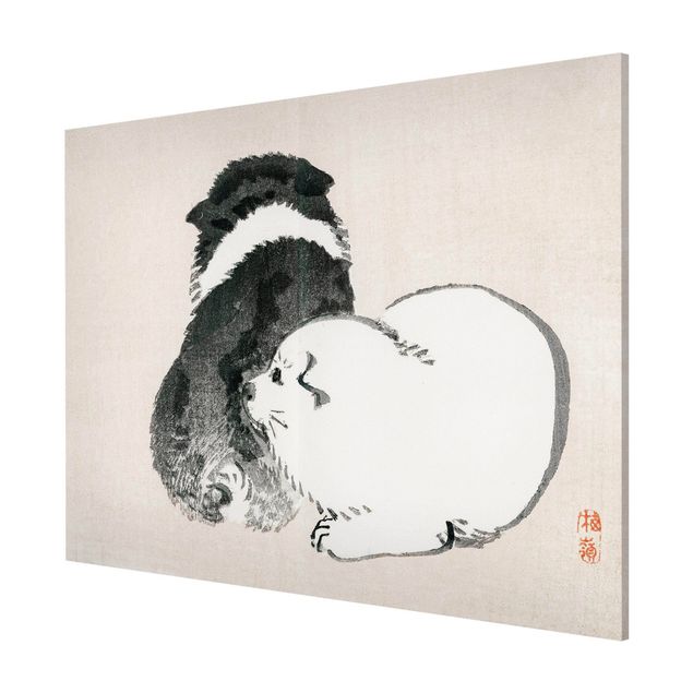 Tableros magnéticos animales Asian Vintage Drawing Black And White Pooch