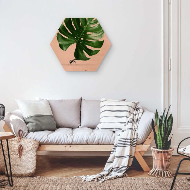 Cuadros famosos Ant With Monstera Leaf