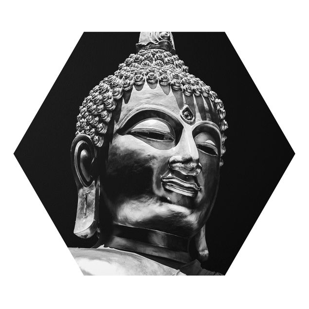 Cuadros en blanco y negro Buddha Statue Face