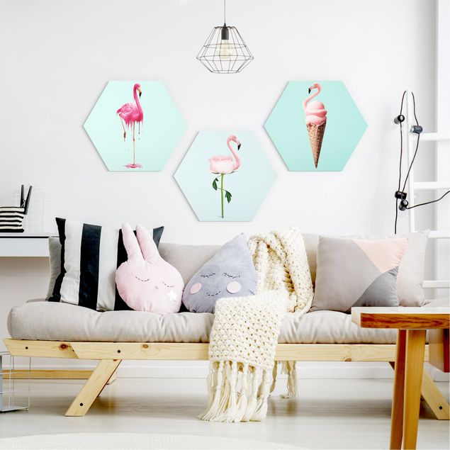Cuadros decorativos modernos Flamingo Set