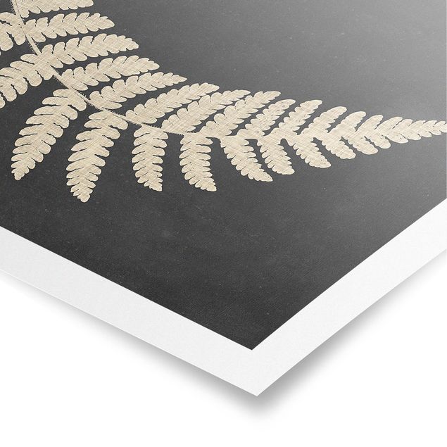 Cuadro gris Fern With Linen Structure IV
