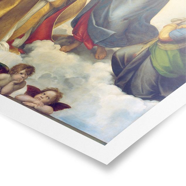 Póster cuadros famosos Raffael - The Sistine Madonna