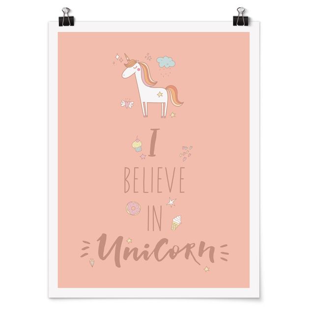 Cuadros con frases motivadoras I Believe In Unicorn