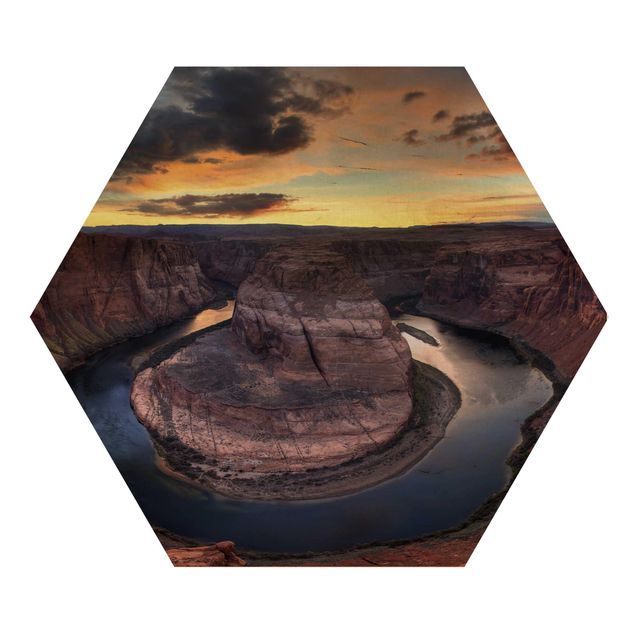 Hexagon Bild Holz - Colorado River Glen Canyon