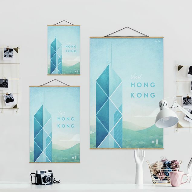 Cuadros azules Travel Poster - Hong Kong