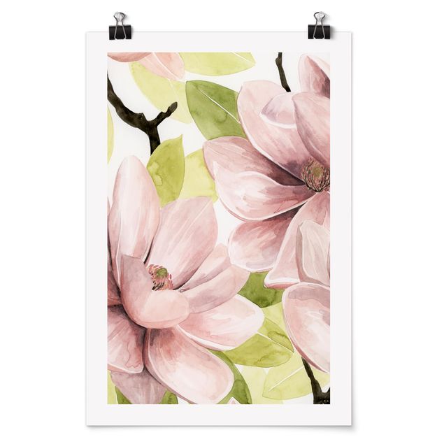 Cuadros de flores Magnolia Blushing II