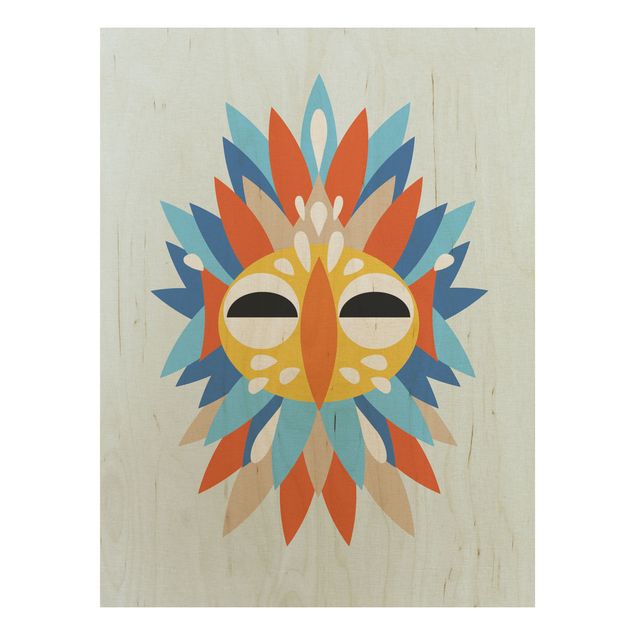 Cuadros muah Collage Ethnic Mask - Parrot
