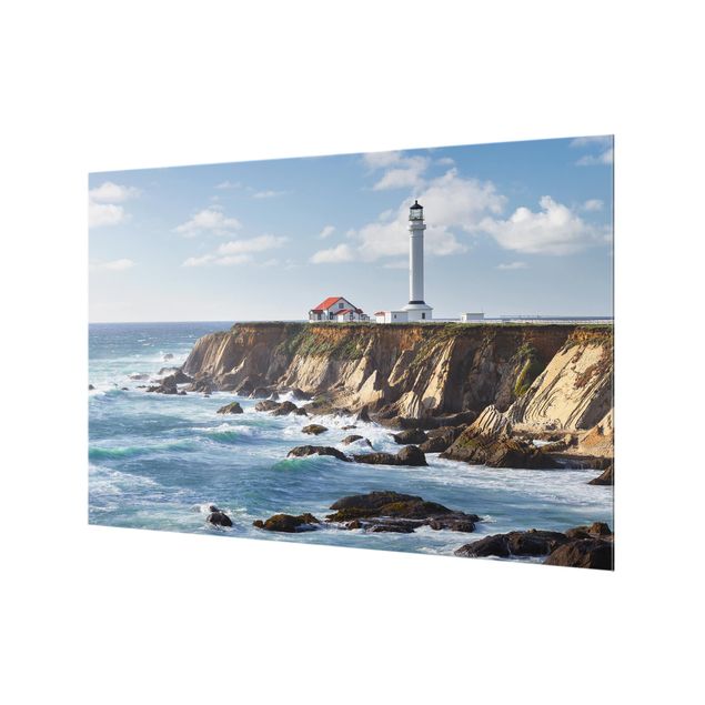 Spritzschutz Glas - Point Arena Lighthouse Kalifornien - Querformat - 3:2