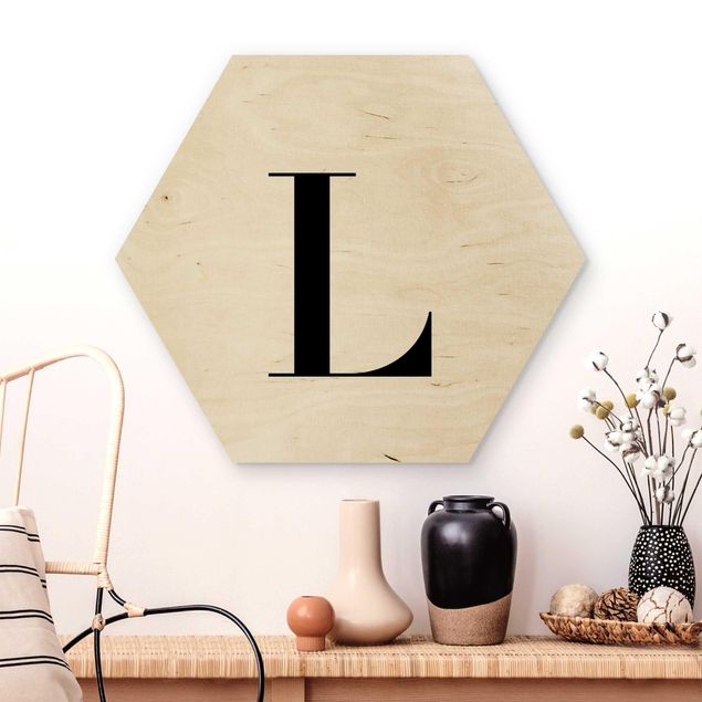 Decoración de cocinas Letter Serif White L