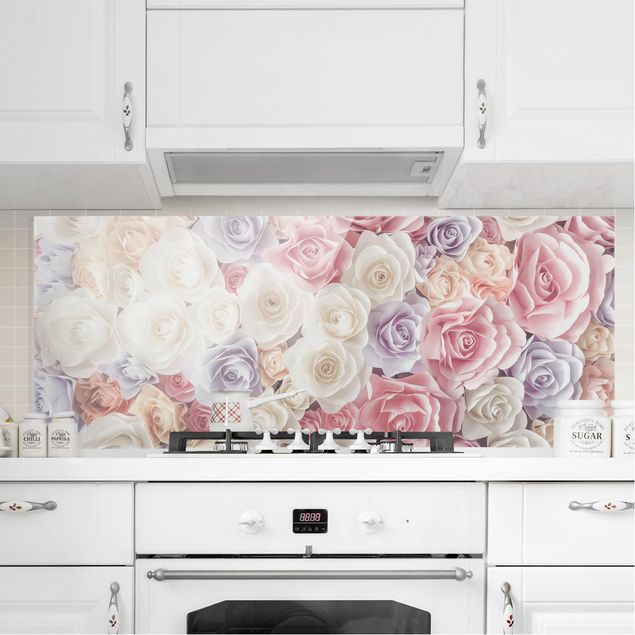 Decoración en la cocina Pastel Paper Art Roses