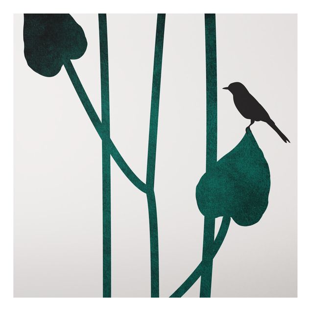 Cuadros peces Graphical Plant World - Bird On Leaf
