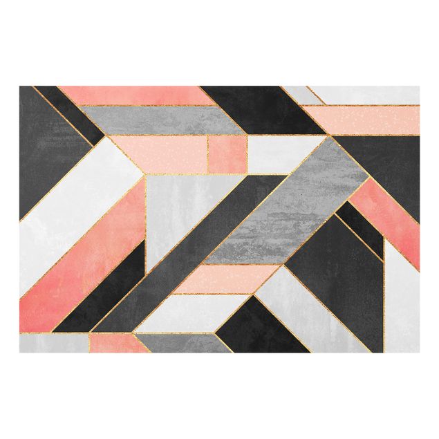 panel-antisalpicaduras-cocina Geometry Pink And Gold