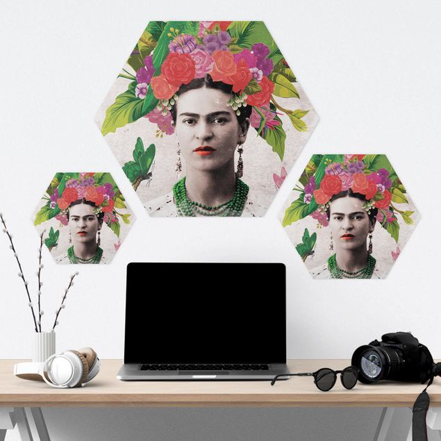 Cuadros Frida Kahlo - Flower Portrait