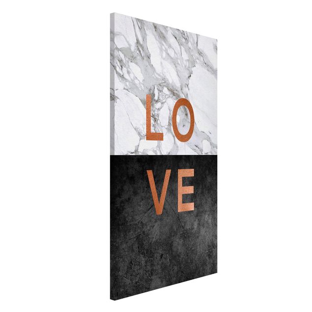 Tableros magnéticos frases Love Copper And Marble