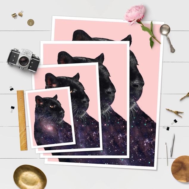 Pósters Panther With Galaxy