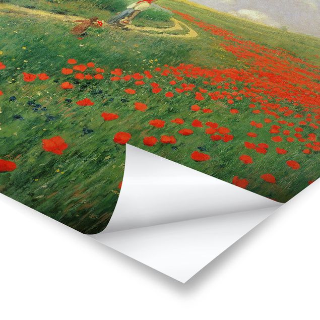 Láminas flores Pál Szinyei-Merse - Summer Landscape With A Blossoming Poppy