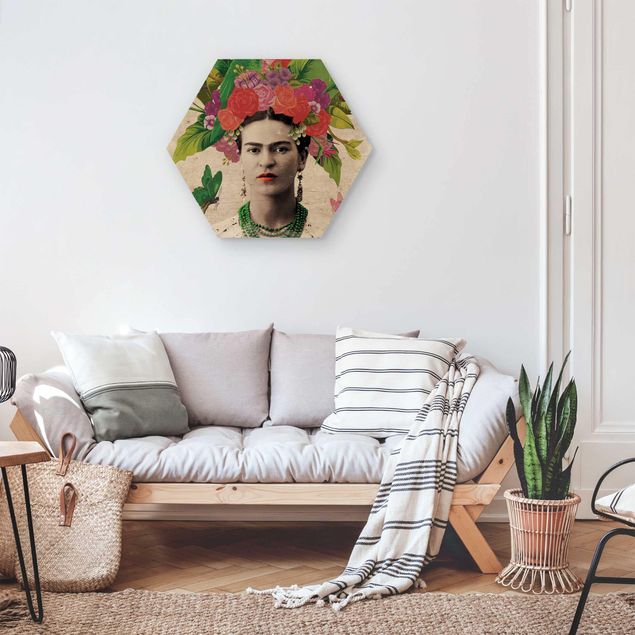 Láminas cuadros famosos Frida Kahlo - Flower Portrait