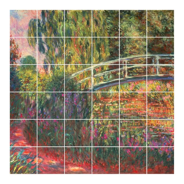 Cuadros famosos Claude Monet - Japanese Bridge In The Garden Of Giverny