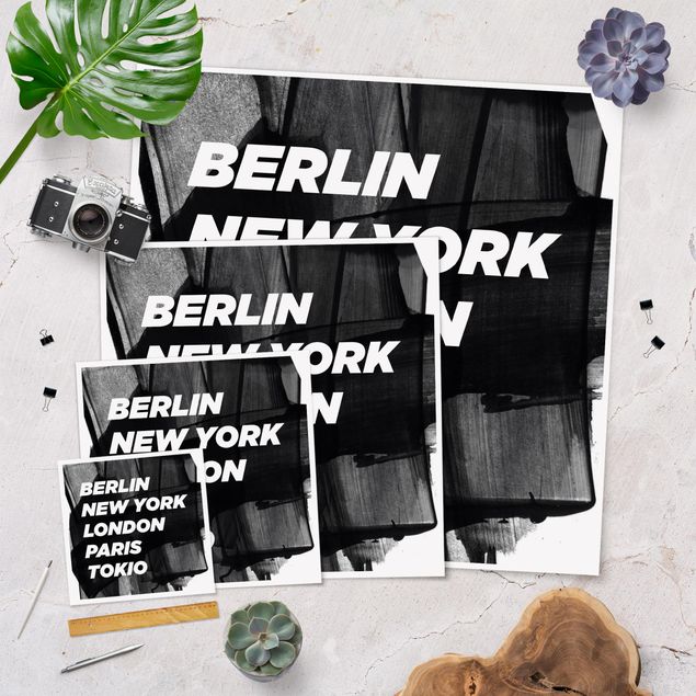 Cuadros en blanco y negro Berlin New York London