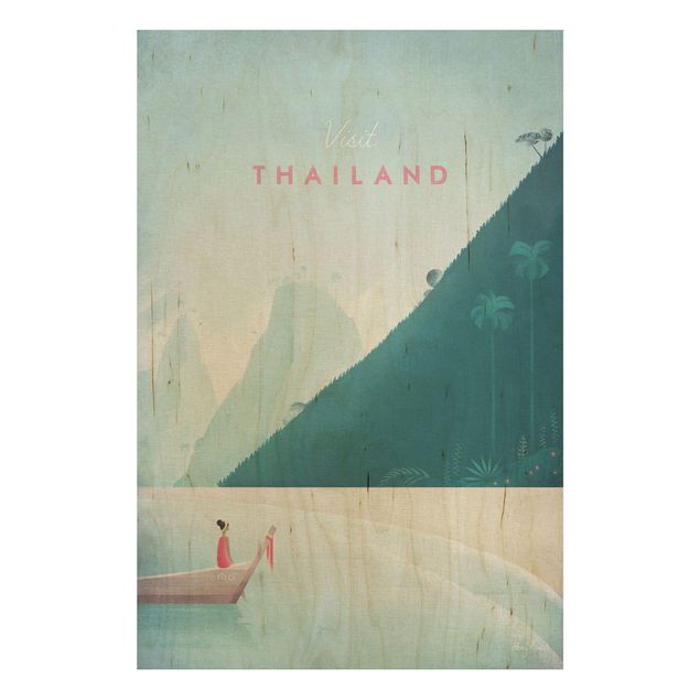 Cuadros de madera paisajes Travel Poster - Thailand