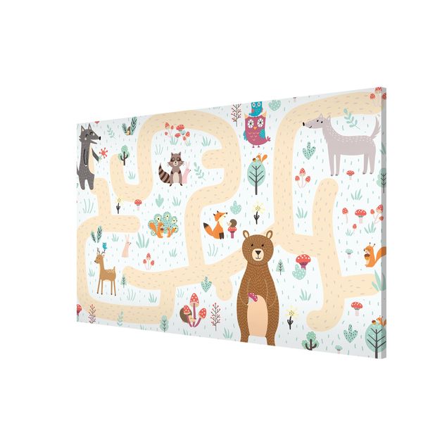 Cuadros modernos Playoom Mat Forest Animals - Friends On A Forest Path