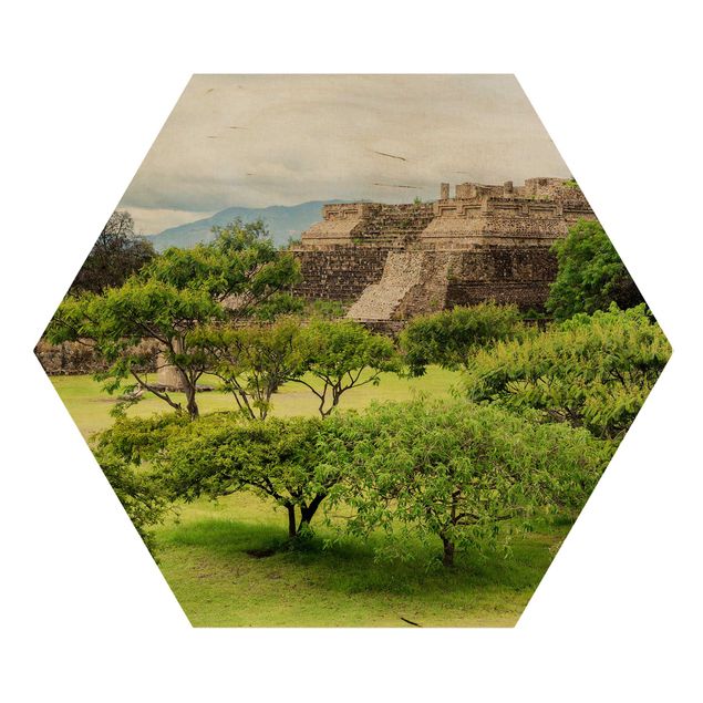 Cuadros hexagonales Pyramid Of Monte Alban