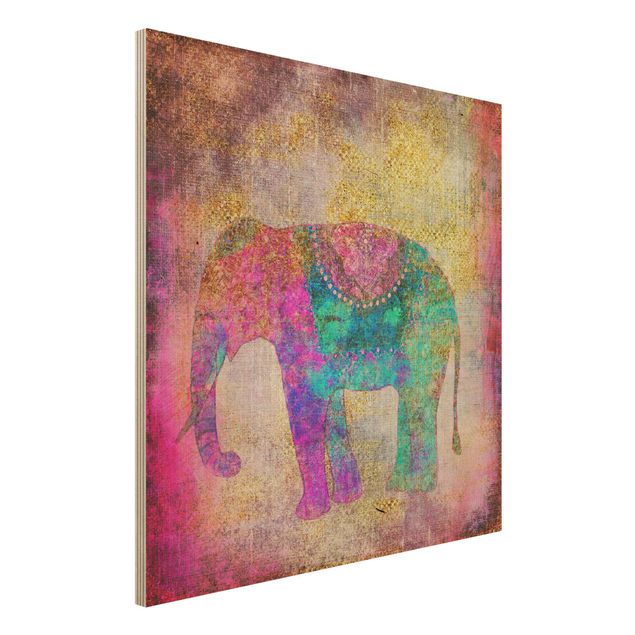 Decoración en la cocina Colourful Collage - Indian Elephant