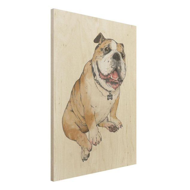 Decoración cocina Illustration Dog Bulldog Painting