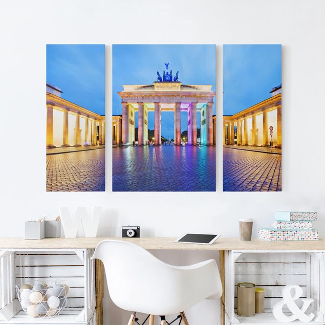Lienzos de Berlín Illuminated Brandenburg Gate
