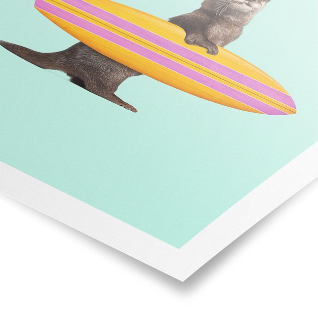 Cuadros famosos Otter With Surfboard