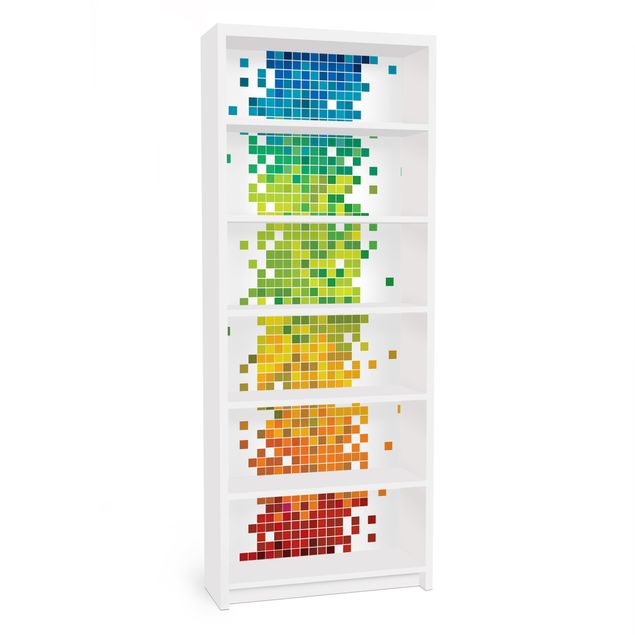 Láminas adhesivas patrones Pixel Rainbow