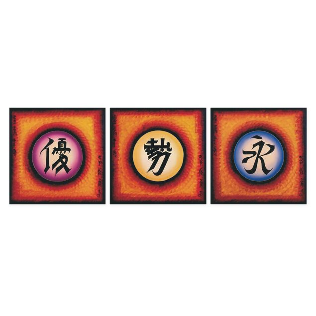 Cuadros en lienzo Chinese Characters Trio