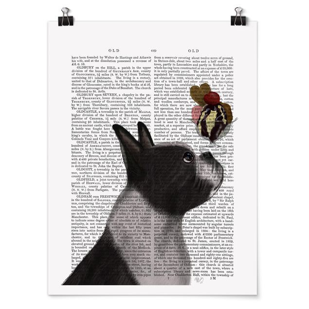Póster frases Animal Reading - Terrier With Ice