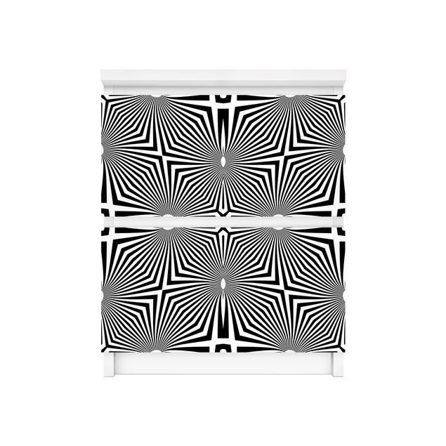 Láminas adhesivas patrones Abstract Ornament Black And White