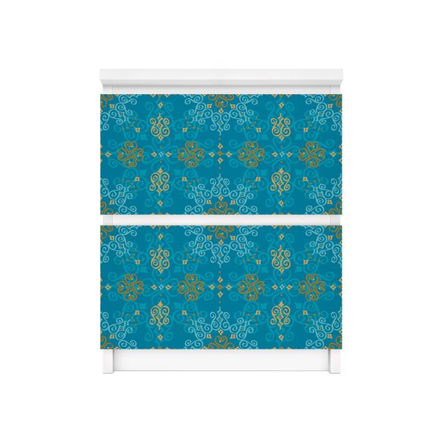 Láminas adhesivas en turquesa Oriental Ornament Turquoise