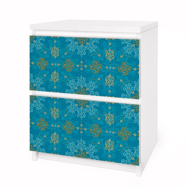 papel-adhesivo-para-muebles Oriental Ornament Turquoise