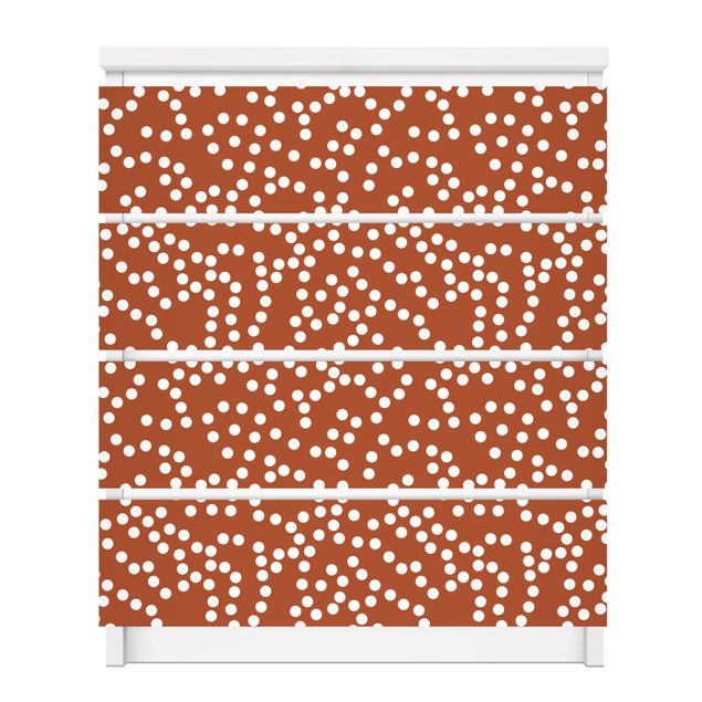 Láminas adhesivas puntos Aboriginal Dot Pattern Brown