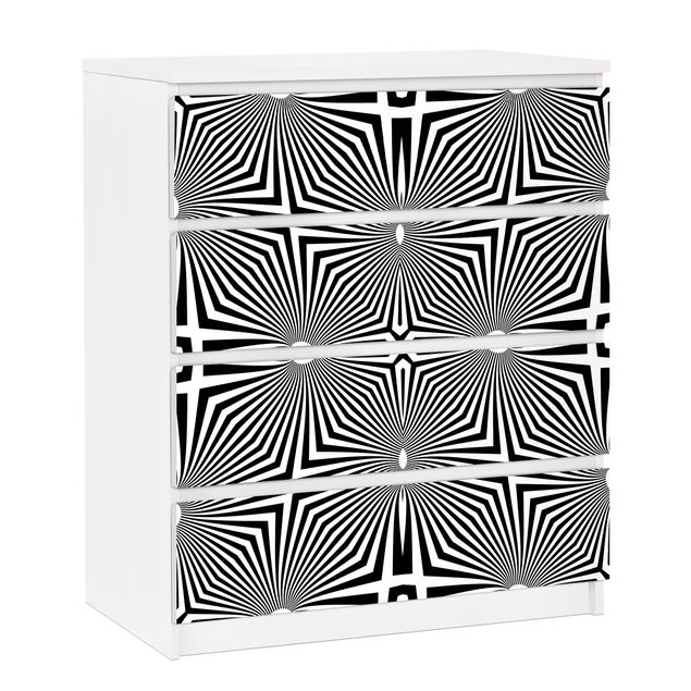 Láminas adhesivas en blanco y negro Abstract Ornament Black And White
