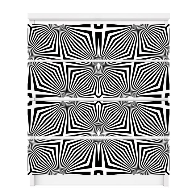 Láminas adhesivas patrones Abstract Ornament Black And White