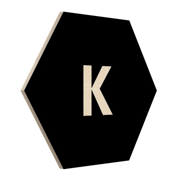 cuadros hexagonales Letter Black K