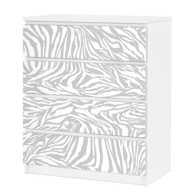 Vinilos para muebles Zebra Design Light Grey Stripe Pattern