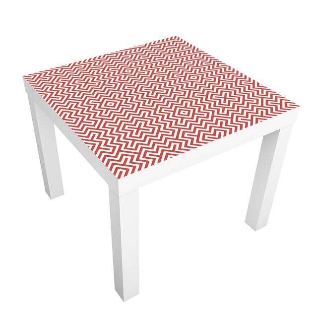 Láminas adhesivas patrones Red Geometric Stripe Pattern