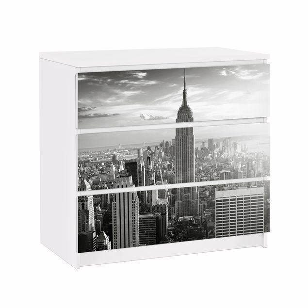 Láminas adhesivas en gris Manhattan Skyline