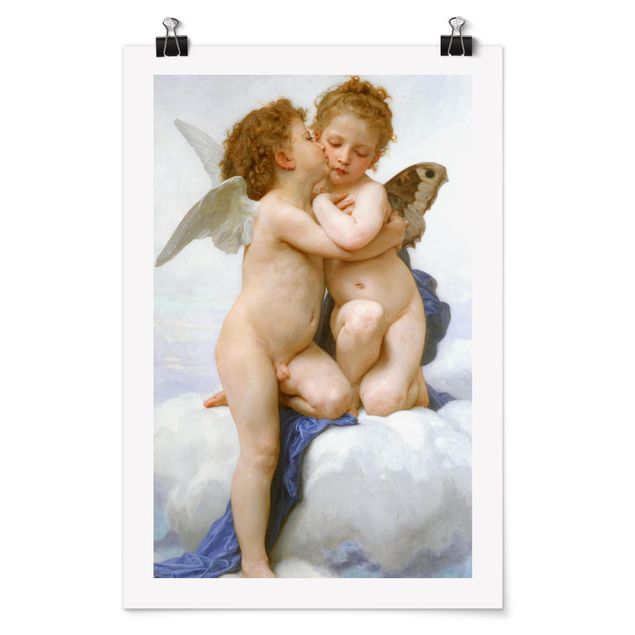 Póster cuadros famosos William Adolphe Bouguereau - The First Kiss