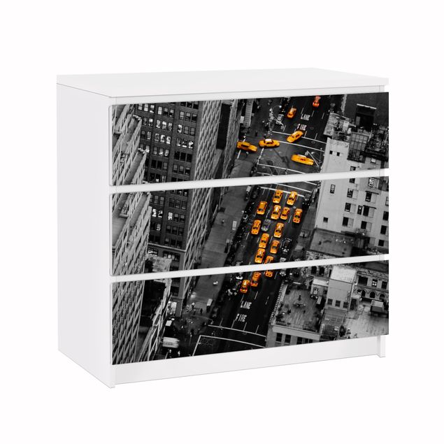 Láminas adhesivas en blanco y negro Taxi Lights Manhattan