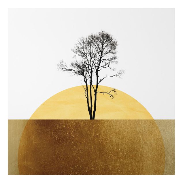 Cuadros paisajes Golden Sun With Tree