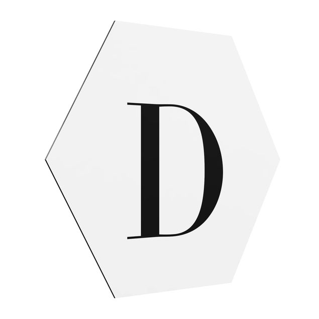 Cuadros modernos Letter Serif White D