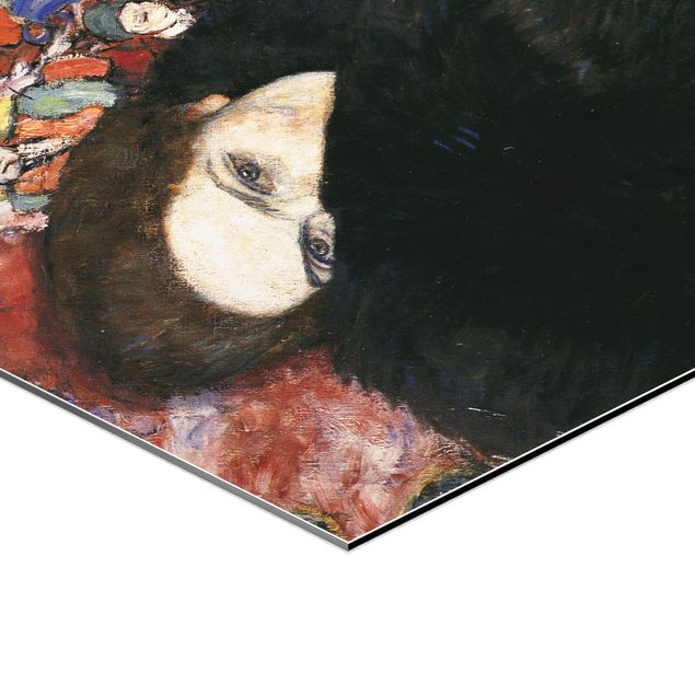 Cuadro negro Gustav Klimt - Lady With A Muff
